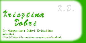 krisztina dobri business card